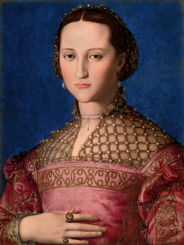 Agnolo Bronzino, Portrait d’Eléonore de Tolède, 1522, Huile sur bois, 59 x 46 cm, Prague, NárodnÍ Galerie © National Gallery of Prague 2014