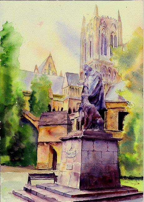 John Wright. Statue of Tennyson