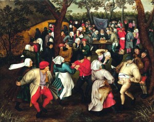 Pieter Brueghel le Jeune Danse de mariage en extérieur c. 1610 Huile sur bois, 74,2 x 94 cm Collection privée, États-Unis 