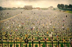 Le Cimetière militaire de Châlons 1917 huile sur toile ; 54 x 81 cm Paris, musée d’Histoire contemporaine – Bibliothèque de documentation internationale contemporaine (MHC – BDIC)