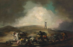 Francisco de Goya Scène de genre de la guerre civile espagnole Après 1808 Huile sur toile 69 x 107,5 cm Musée des Beaux-Arts, Budapest © Photo : Csanád Szesztay Francisco de 