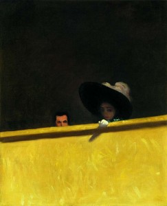 La Loge de théâtre, le monsieur et la dame 1909 huile sur toile ; 46 x 38 cm Suisse, collection particulière