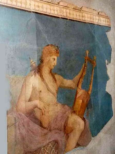 Apollon citharède 27 av J.C. / 14 apr. J.C. Fresque, 56 x 69 cm Rome, Museo Palatino 