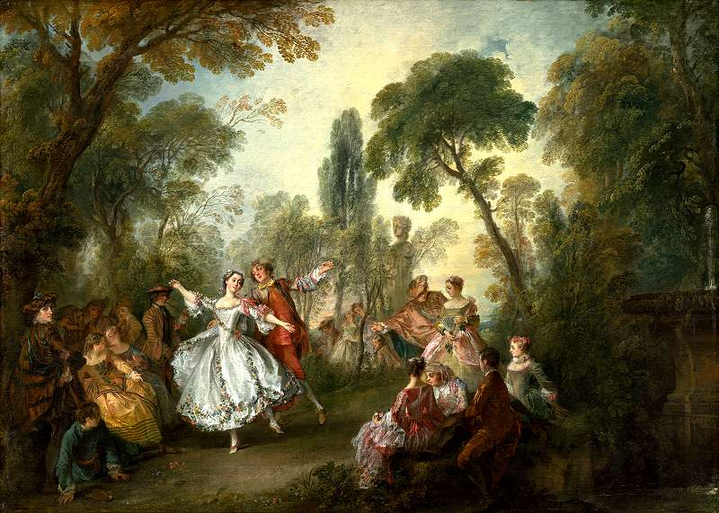 Nicolas Lancret (1690-1743) Fête Galante avec la Camargo dansant avec un partenaire Vers 1727-1728 Huile sur toile, 76,2 x 106,7 cm Washington D.C., National Gallery of Art, Andrew W. Mellon Collection © Courtesy National Gallery of Art, Washington 