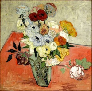 Vincent Van Gogh (1853-1890) Roses et Anémones, Auvers-sur-Oise, juin 1890 Huile sur toile, 51,7 x 52 cm Paris, Musée d'Orsay, don de Paul Gachet fils © Musée d'Orsay, dist. RMN-Grand Palais / Patrice Schmidt 