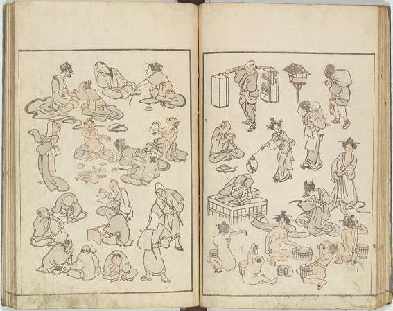 Hokusai Manga. Carnet de croquis divers de Hokusai Hokusai manga