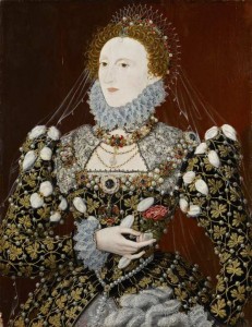 associé à Nicholas Hilliard Elisabeth Ire dit Le Portrait au phénix vers 1575 78,7 x 61 cm huile sur bois Londres, National Portrait Gallery © National Portrait Gallery, London, England