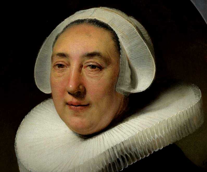Portrait de Haesje Jacobsdr de Cleyburg, Rembrandt Harmensz. van Rijn 1634 huile sur panneau, H × W 68,6cm 53,4cm.