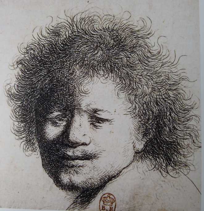 Rembrandt aux cheveux hérissés Vers 1631, eau-forte