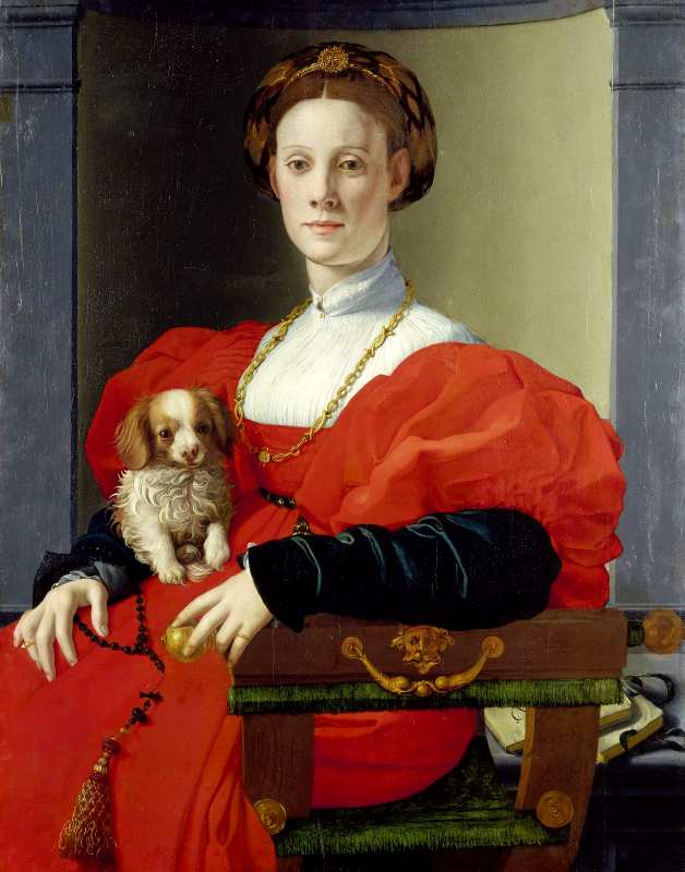 Agnolo Bronzino, Portrait de dame en rouge. 1532 – 1535, Huile sur bois, 89,8 x 70,5 x 2,6 cm Francfort, Stadel Museum © Städel Museum - U. Edelmann / ARTOTHEK